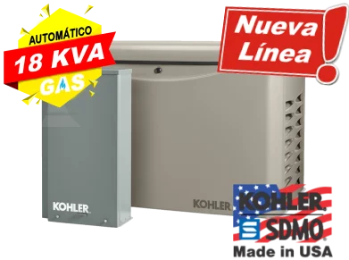 Generador eléctrico a gas KOHLER 20RESA 15 Kva de potencia
